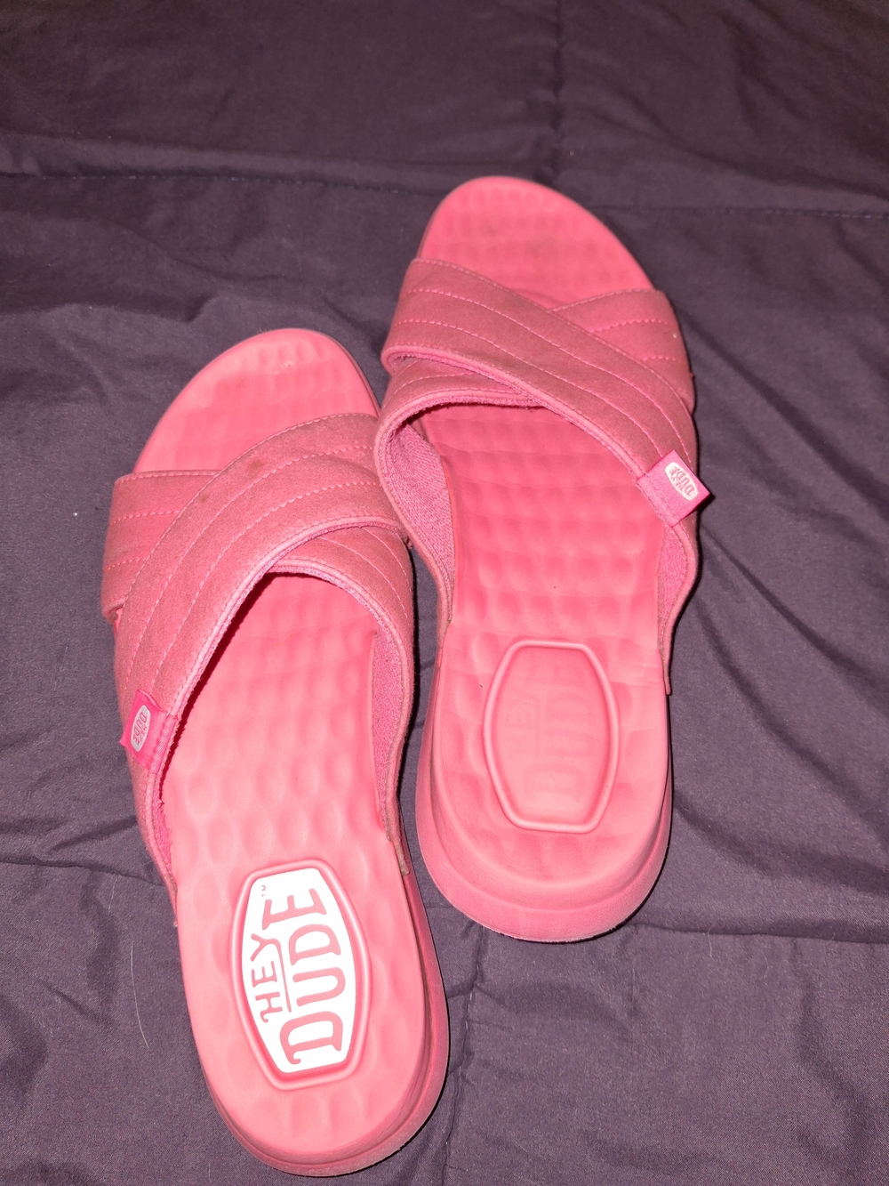 Hey Dude Women's Pink Slide Sandals
